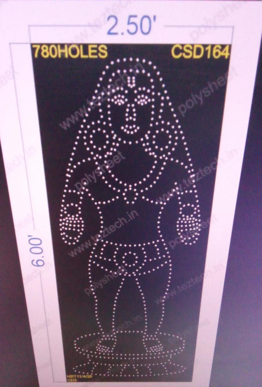 CSD164  CUSTOM DESIGN  6X2.5 FEET 780  HOLES