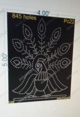 PC22 PEACOCK POLYSHEET 5X4 FEET 845 HOLES