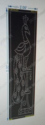 PC1.13 PEACOCK 8x2 FEET 874 HOLES WITH BORDER