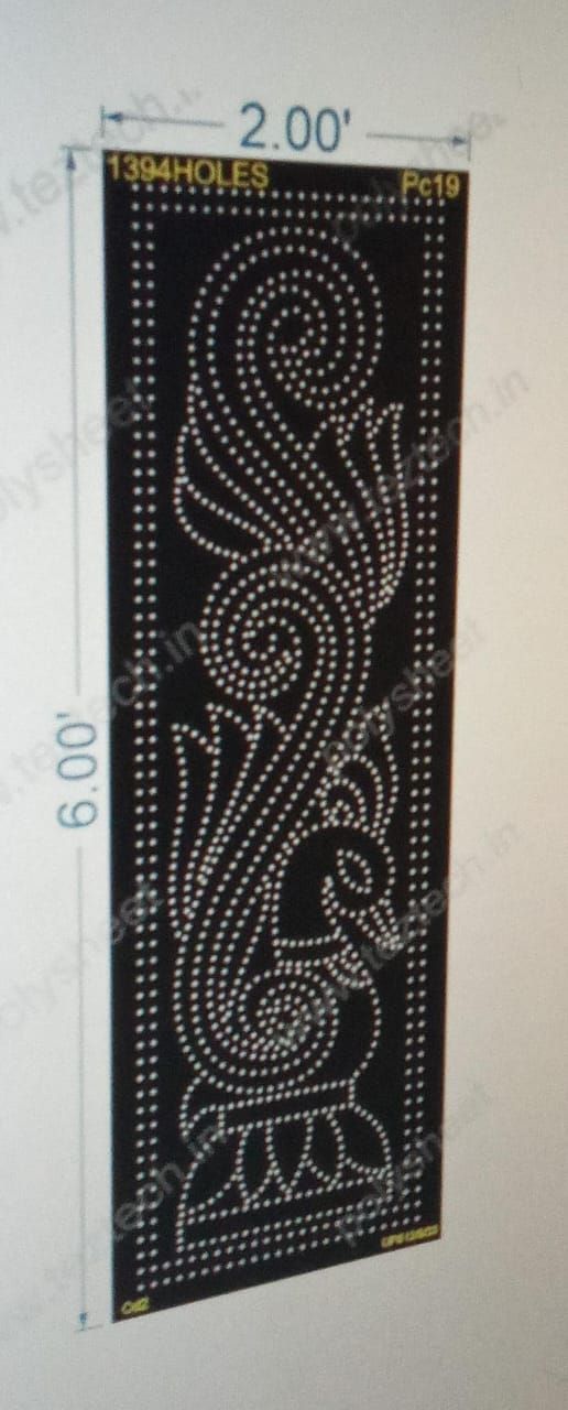 PC19 PEACOCK POLYSHEET 6x2 FEET 1394 HOLES