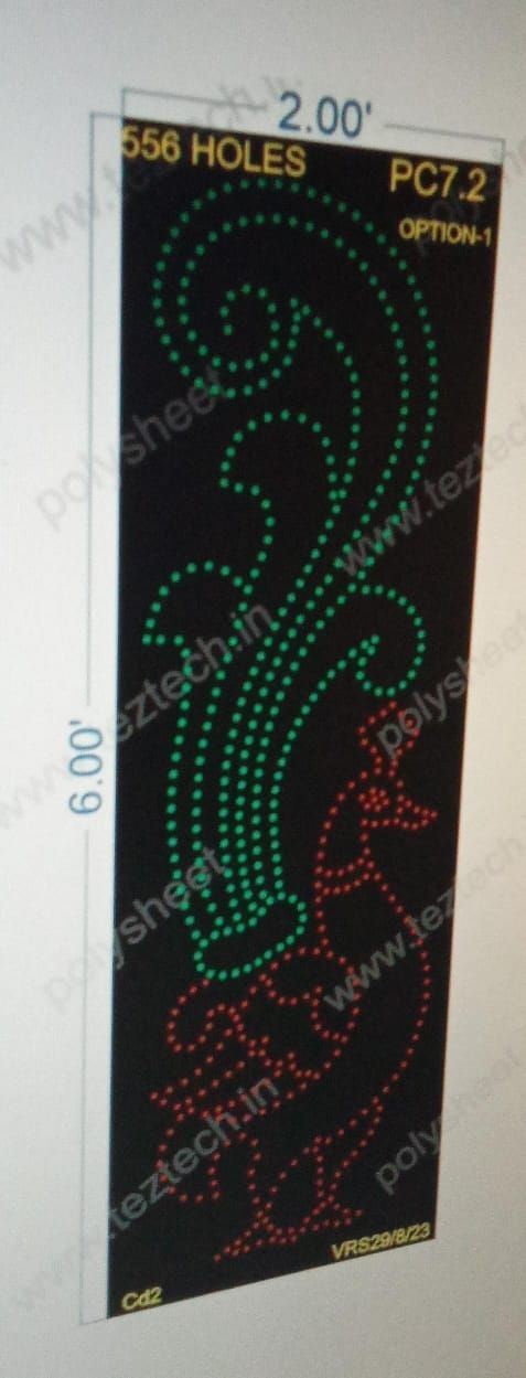 PC7.2 PEACOCK 6X2 FEET 556 HOLES