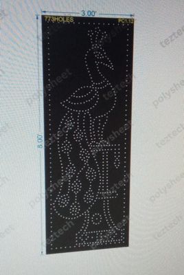 PC1.12 PEACOCK 8x3 FEET 773 HOLES WITH BORDER