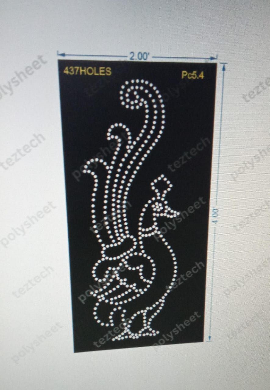 PC5.4 PEACOCK 4X2 FEET 437 HOLES