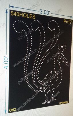 PC17 PEACOCK POLY SHEET 4x3 FEET 540 HOLES