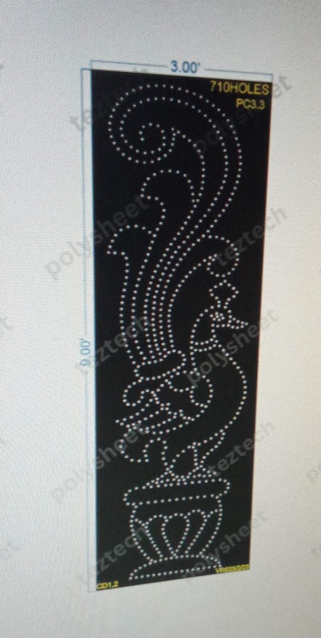 PC3.3 PEACOCK 710 HOLES 3X9FT