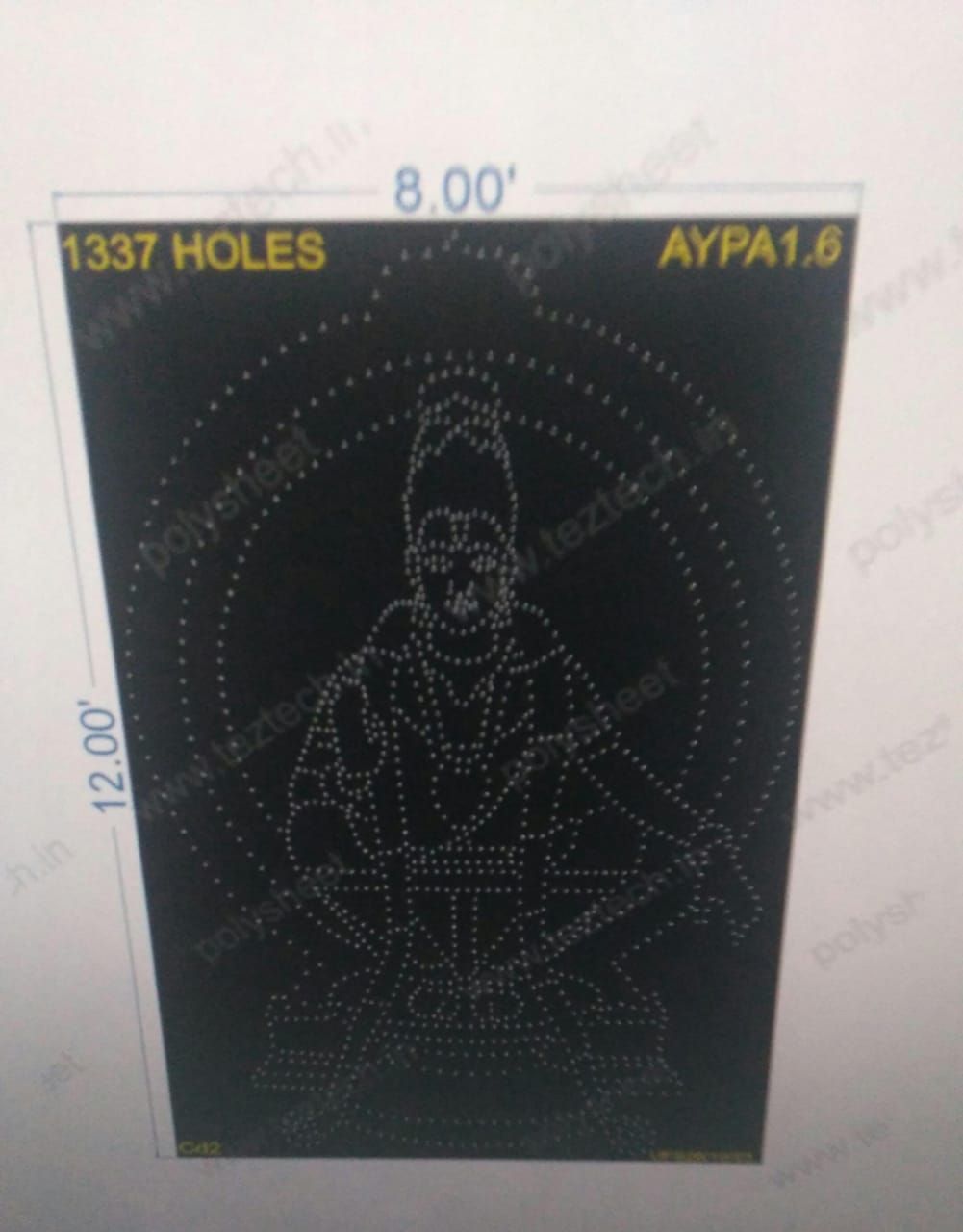 AYPA1.6 AYAPA  12X8 FEET 1337 HOLES  4 PARTS