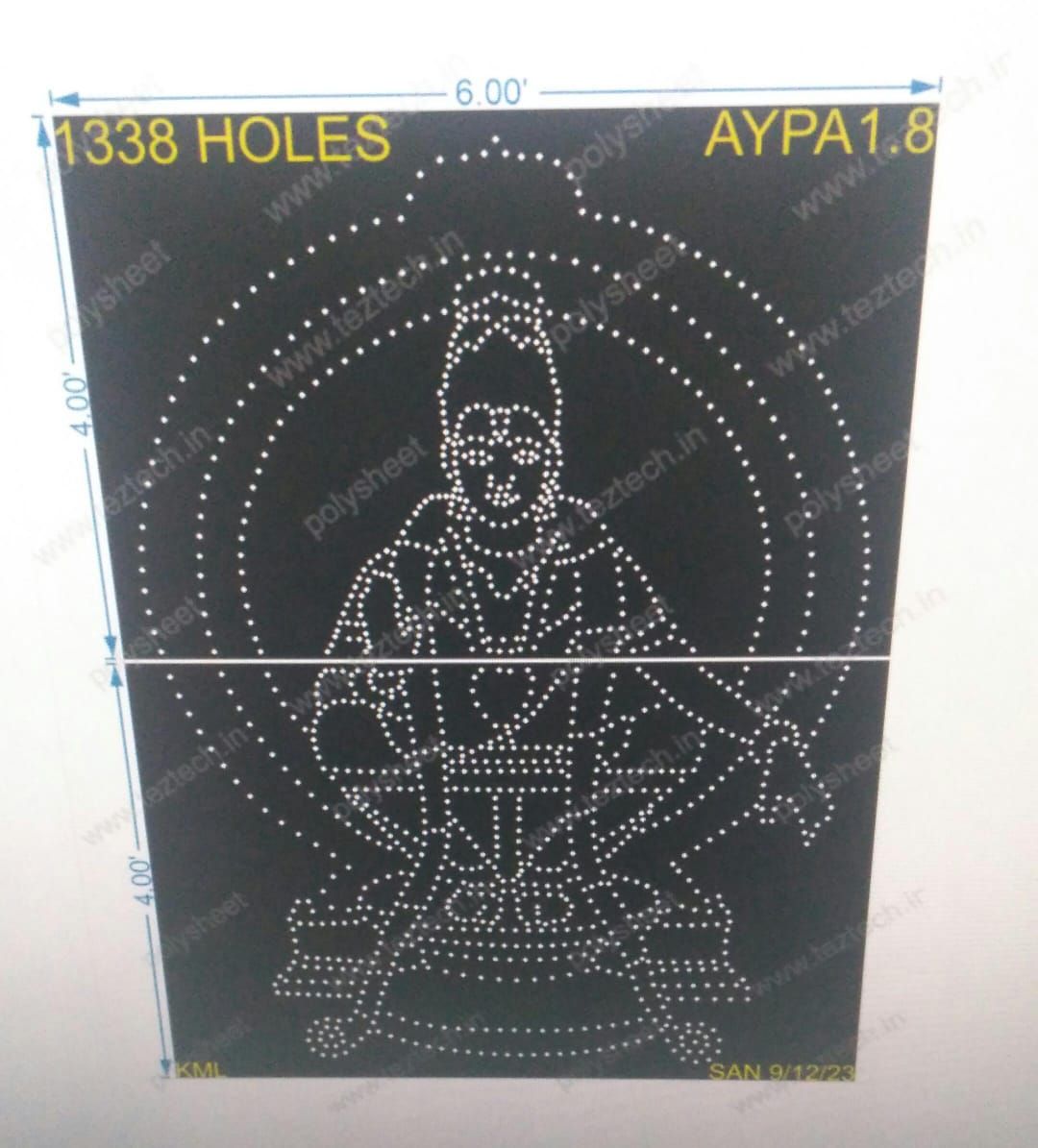 AYPA1.8 AYAPA  8X6 FEET 1338 HOLES (2 PARTS)