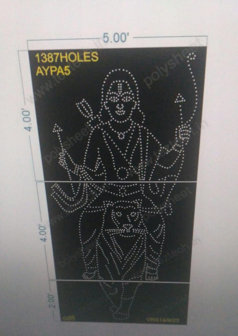 AYPA5 AYYAPPA 10X5 FEET 1387 HOLES 3PARTS