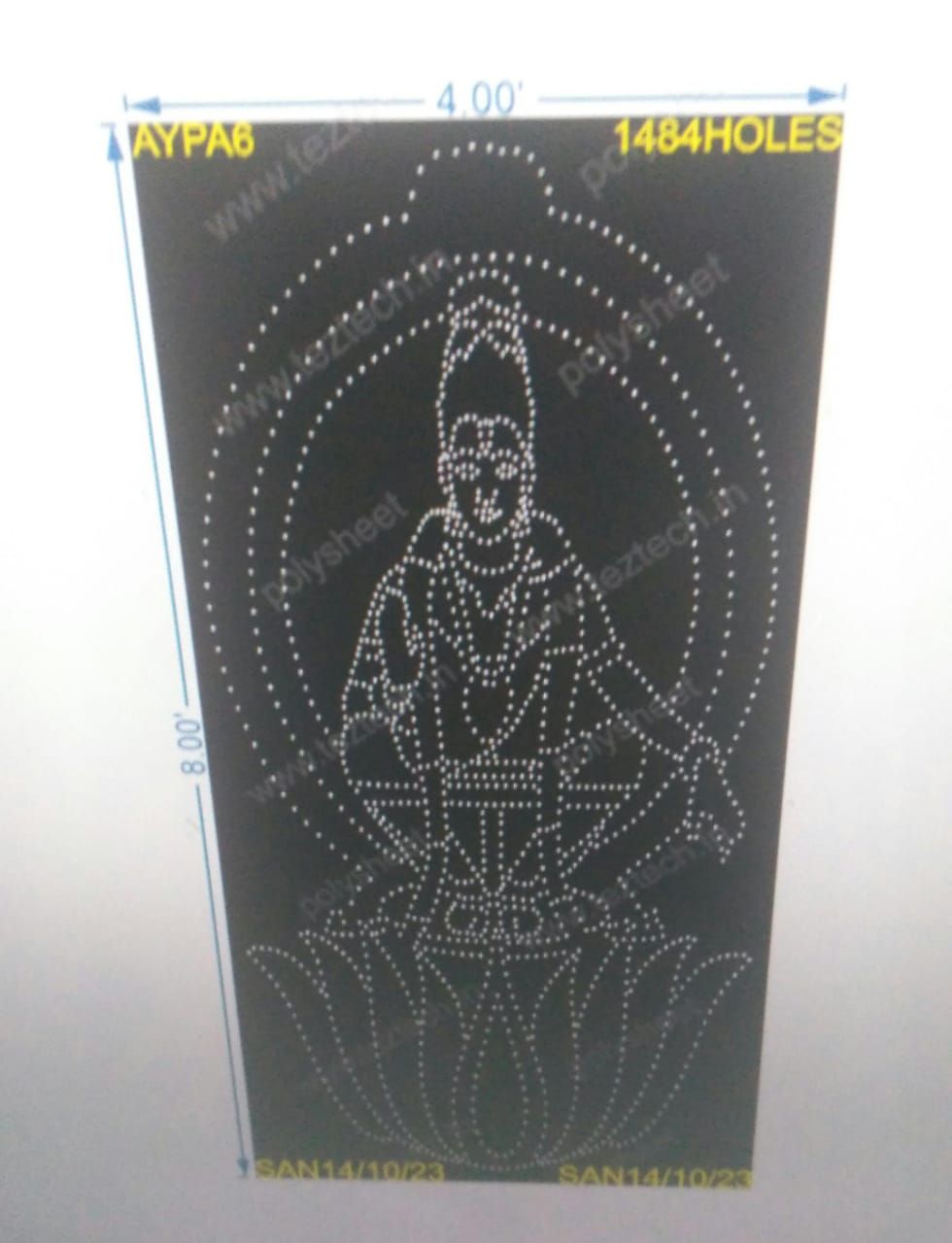 AYPA6 AYYAPPA 8X4 FEET 1448 HOLES 3PARTS