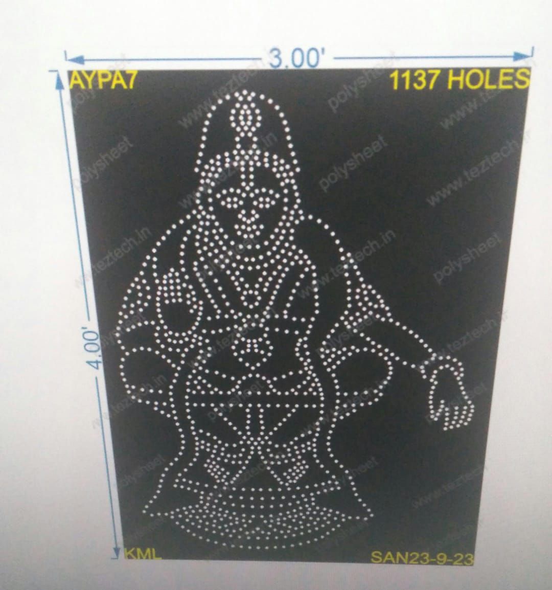 AYPA7 AYYAPPA 4X3 FEET 1137 HOLES