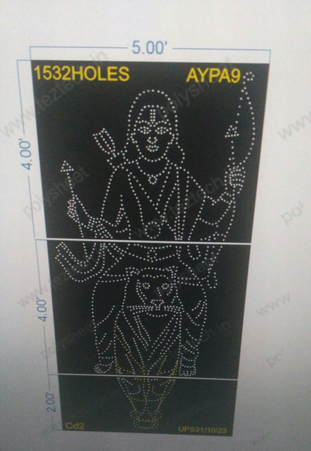 AYPA9 AYYAPPA 10X5 FEET 1532 HOLES