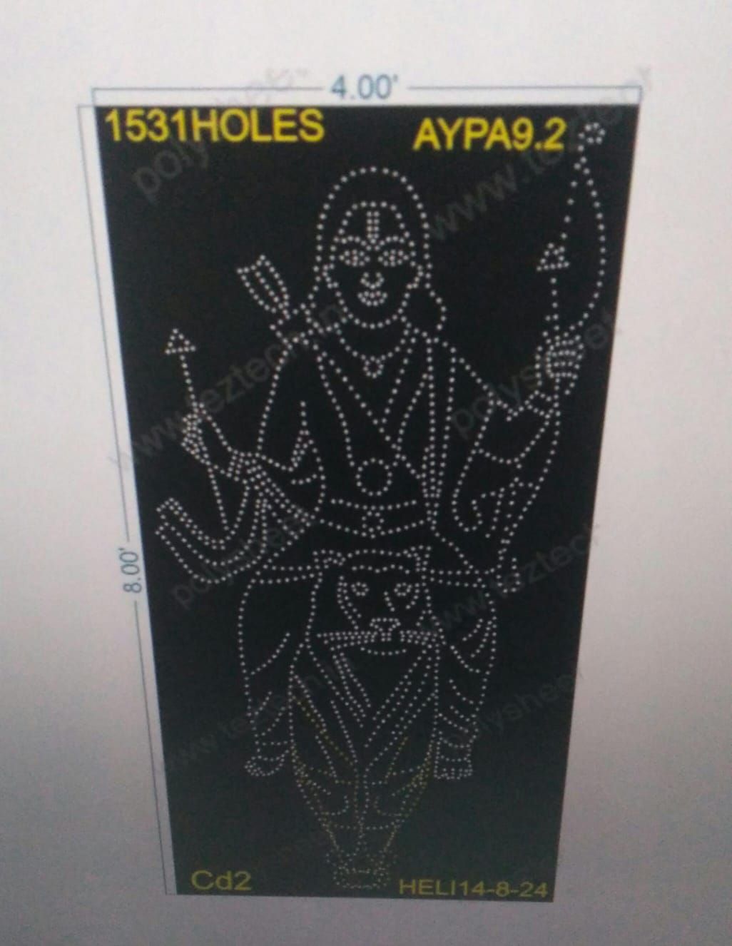 AYPA9.2 AYAPPA 8X4 FEET 1531 HOLES