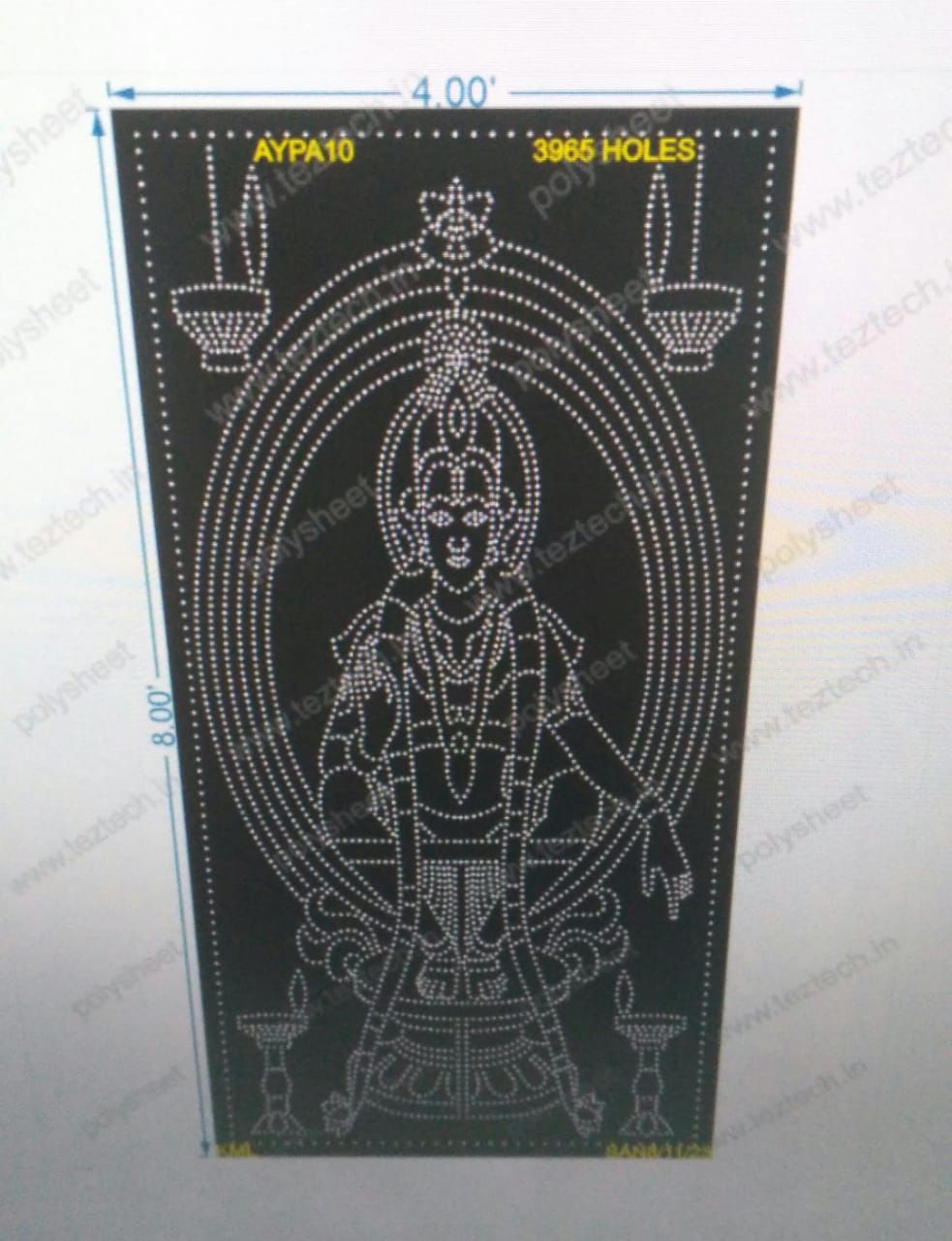 AYPA10 AYYAPPA 8X4 FEET 3965 HOLES
