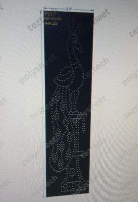 PC1.7 PEACOCK POLY SHEET 12X3 FEET 646 HOLES