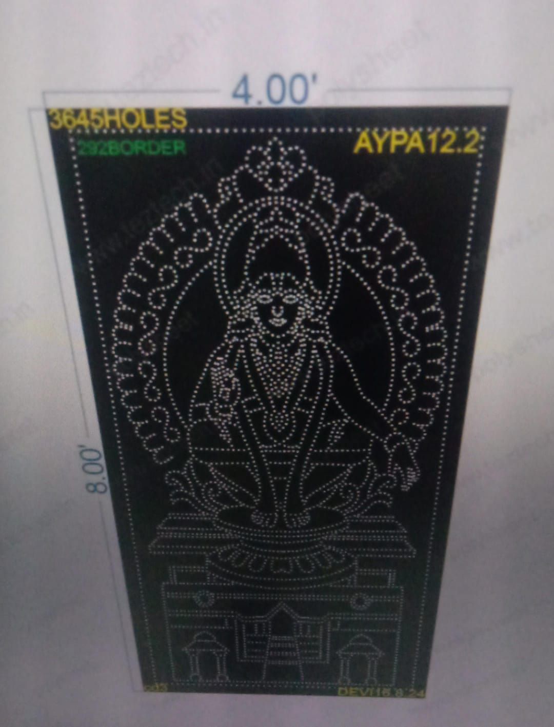 AYPA12.2 AYYAPPA 8X4 FEET 3645HOLES