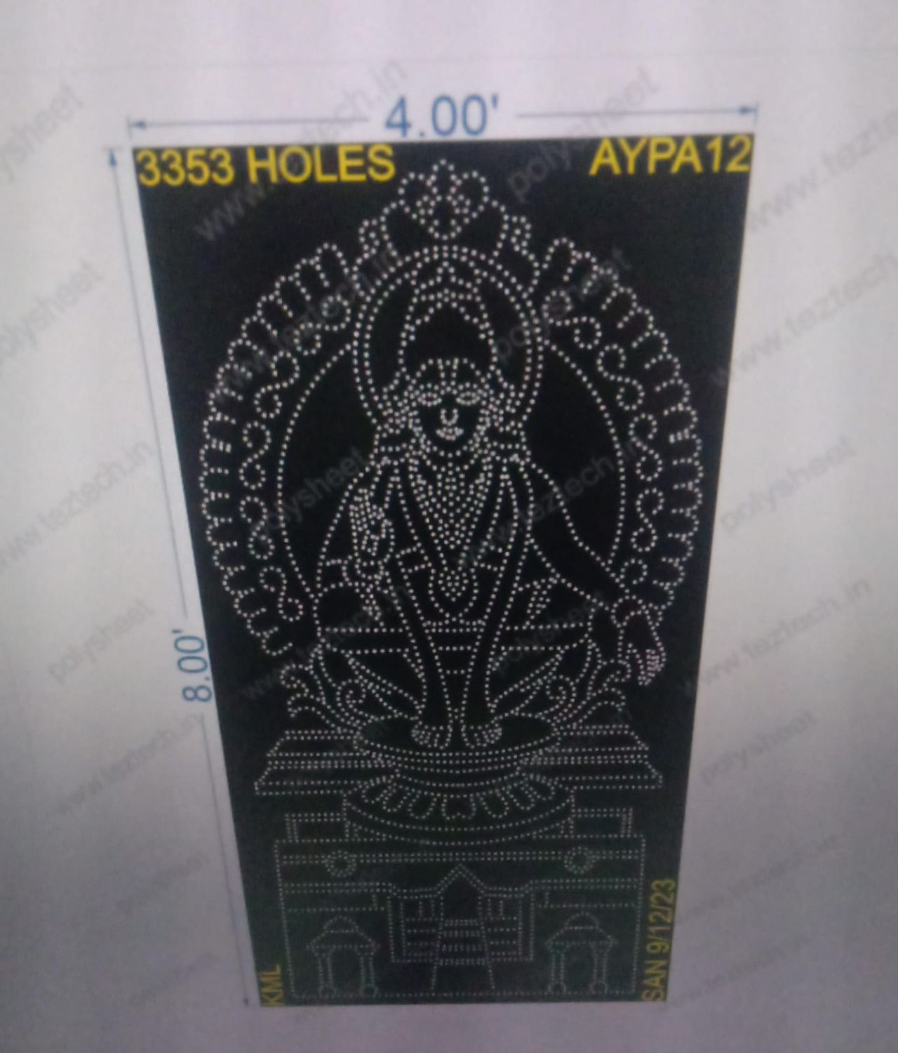 AYPA12 AYYAPPA 8X4 FEET 3353HOLES
