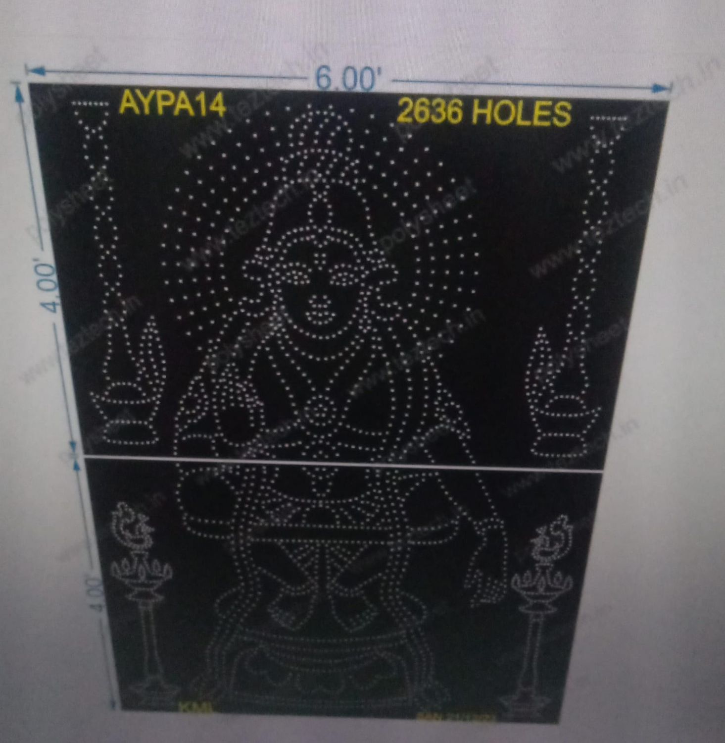 AYPA14  AYYAPPA 8X6 FEET 2636 HOLES (2 PARTS)