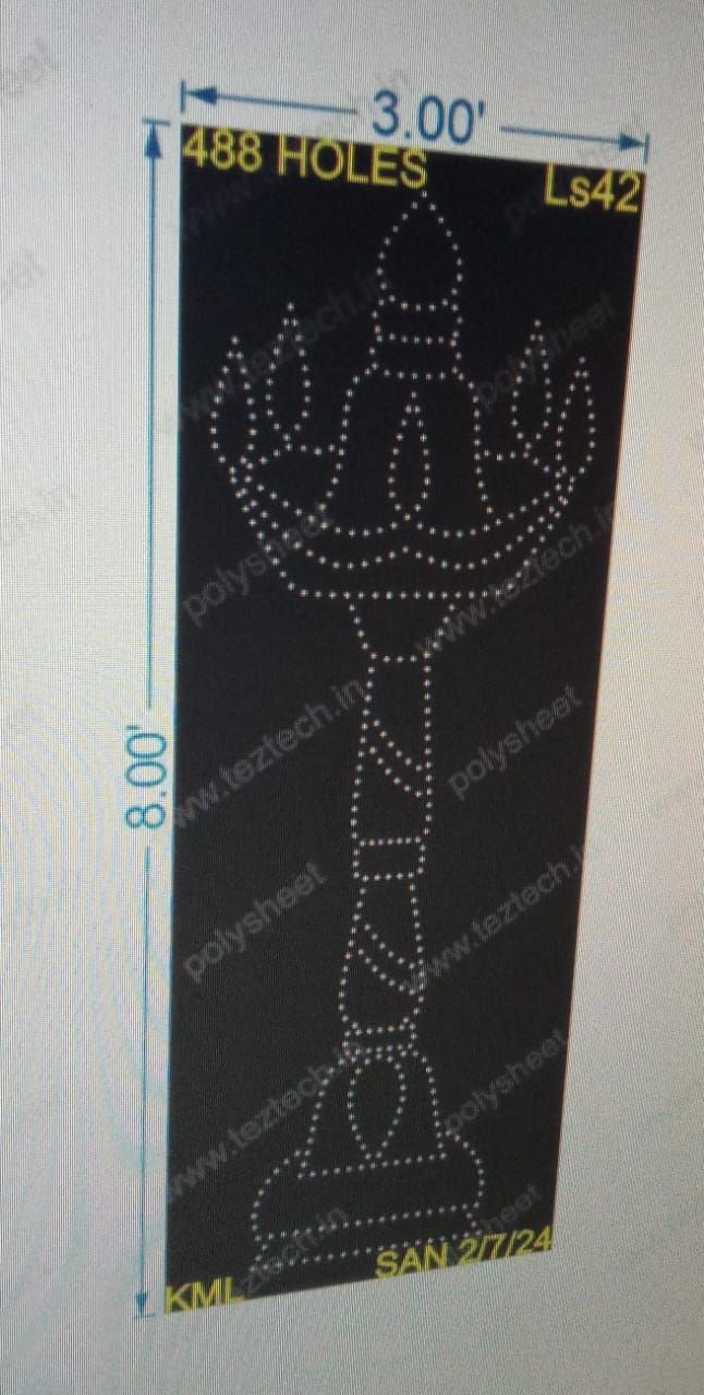 LS42 LAMP STAND 3X8  FEET 488 HOLES