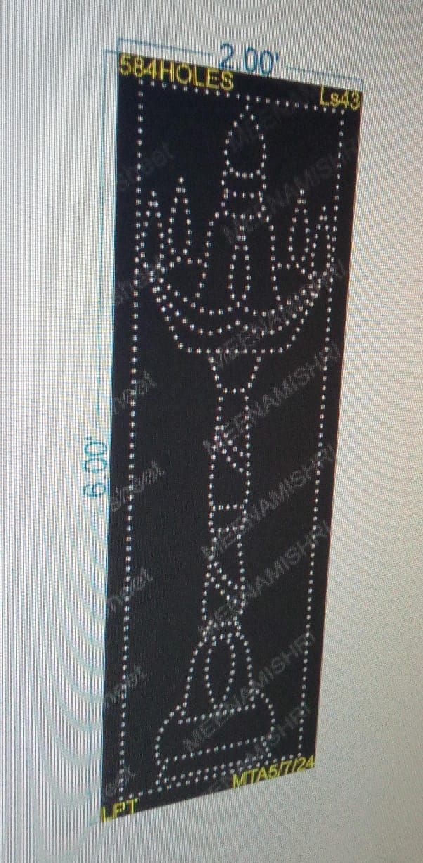LS43 LEMP STEND 6X2 FEET 584 HOLES