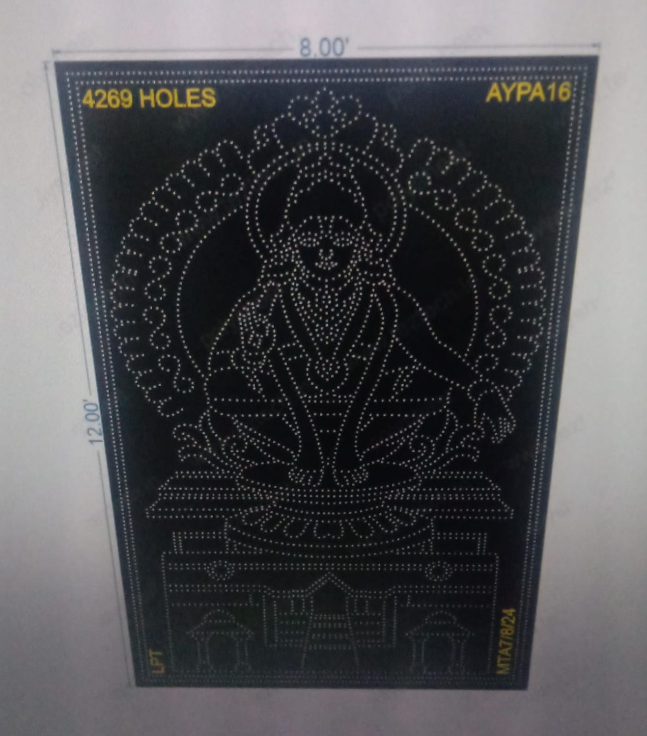 AYPA16 AYAPPA 12X8 FEET 4269 HOLES ( 3 PARTS )
