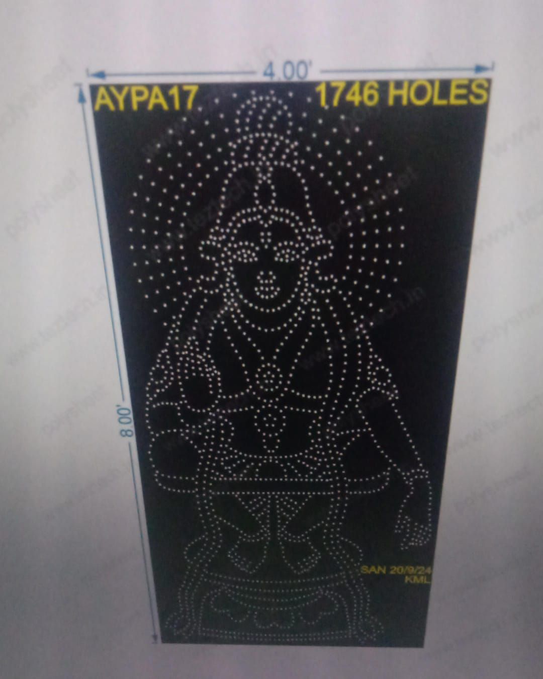 AYPA17 Ayyappa 8X4 FEET 1746 HOLES