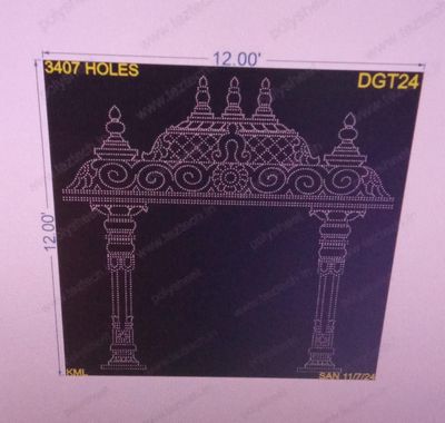 DGT24 DESIGNER GATE 11X12 FT 3407 TOTAL HOLES