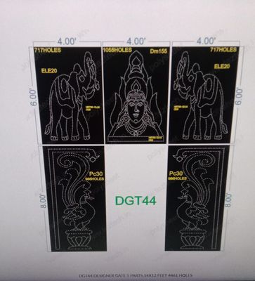 DGT44 DESIGNER GATE 5 PARTS 14X12 FEET 4461 HOLES