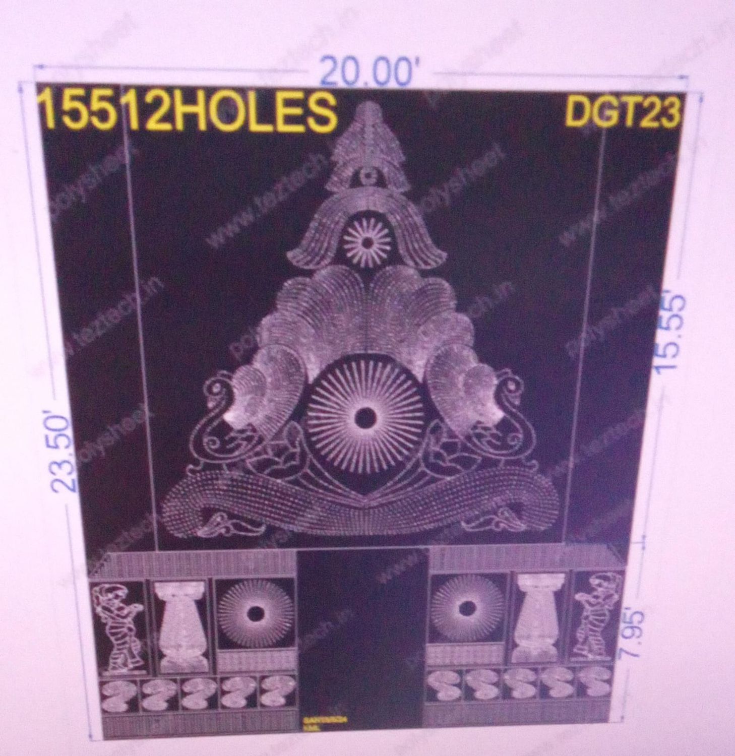 DGT23 DESIGNER GATE 23.50X20 FT 15512 TOTAL HOLES