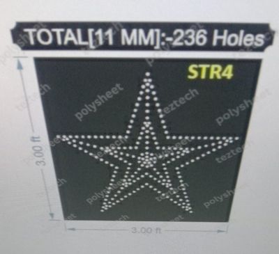STR4 STAR 3X3 FEET  236 HOLES