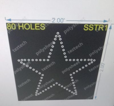 SSTR1 STAR  2X2 FEET80 HOLES