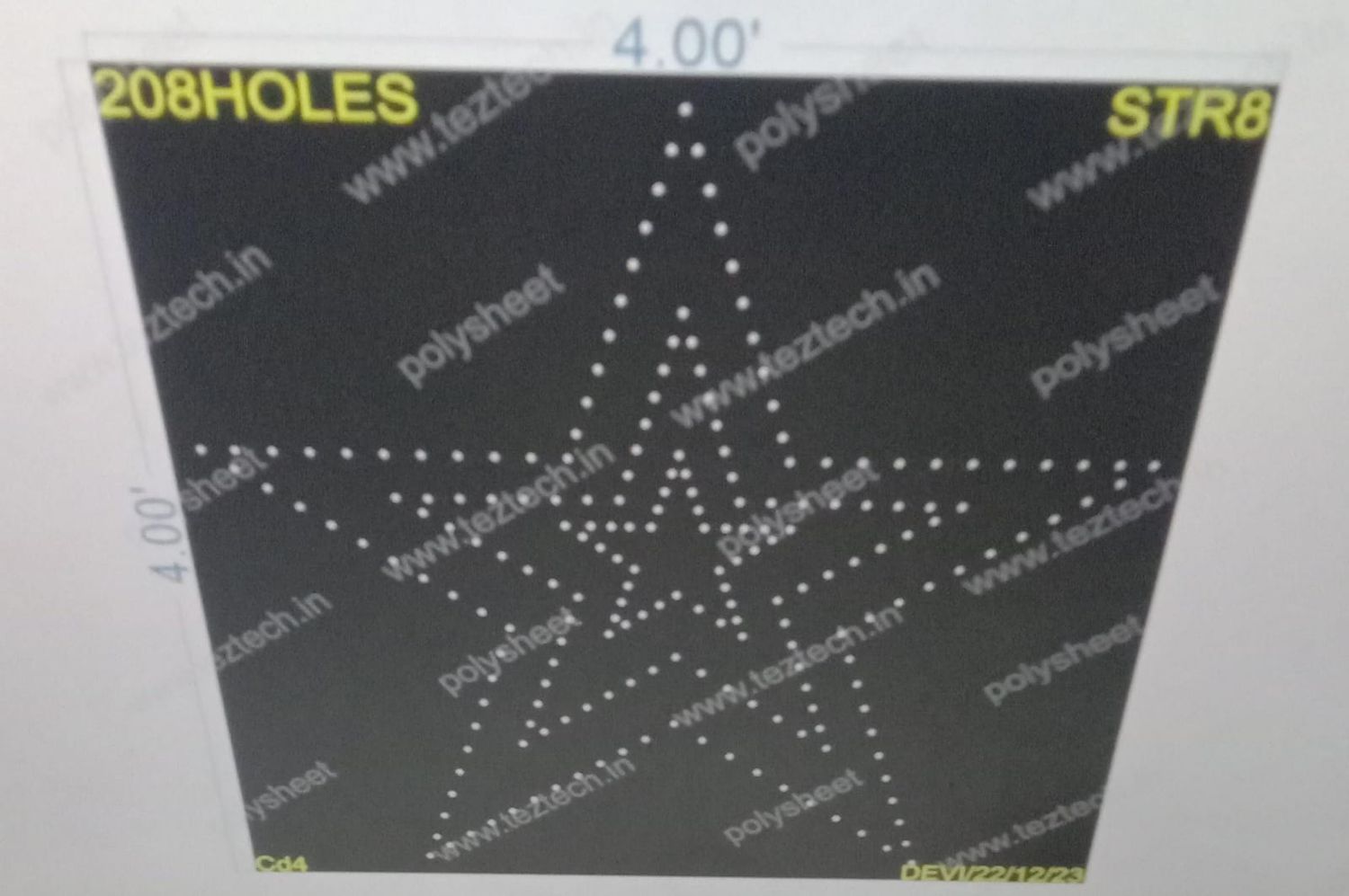 STR8 STAR 4X4FEET 208HOLES