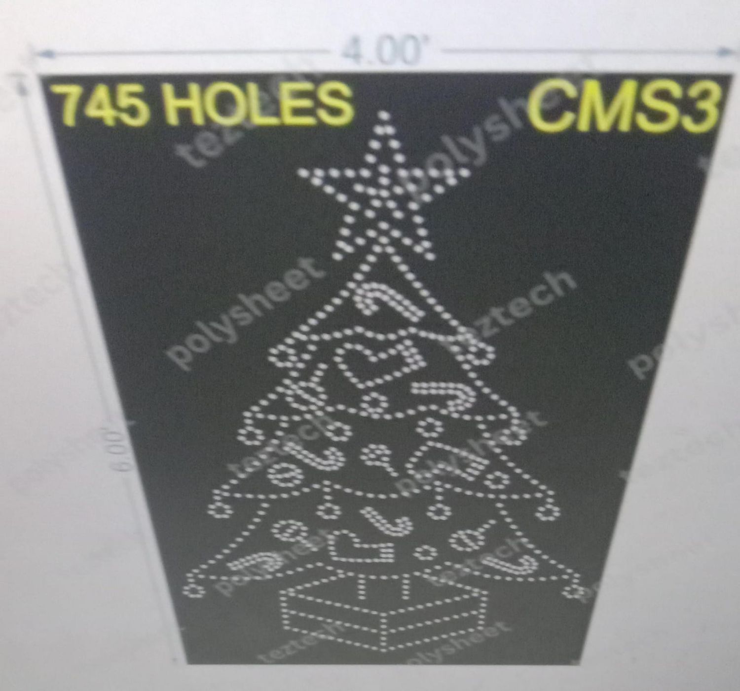 CMS3 CHRISTMAS TREE 6X4FT 745 HOLES