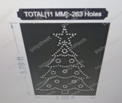 CMS1 CHRISTMAS TREE  2.95X3.78 FEET  263 HOLES