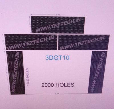 3DGT10 GATE10 2000 HOLES ,2.5 FT PILLAR ,10 LED PER LINE
