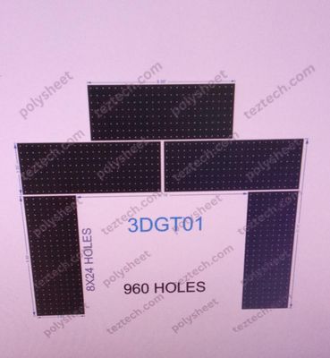 3DGT01 GATE01 960 HOLES , 3 FT PILLAR , 8 LED PER LINE