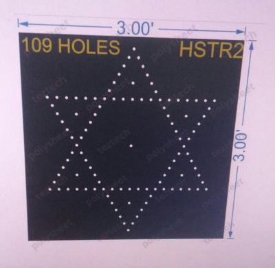 HSTR2 STAR  3X3 FEET 109 HOLES