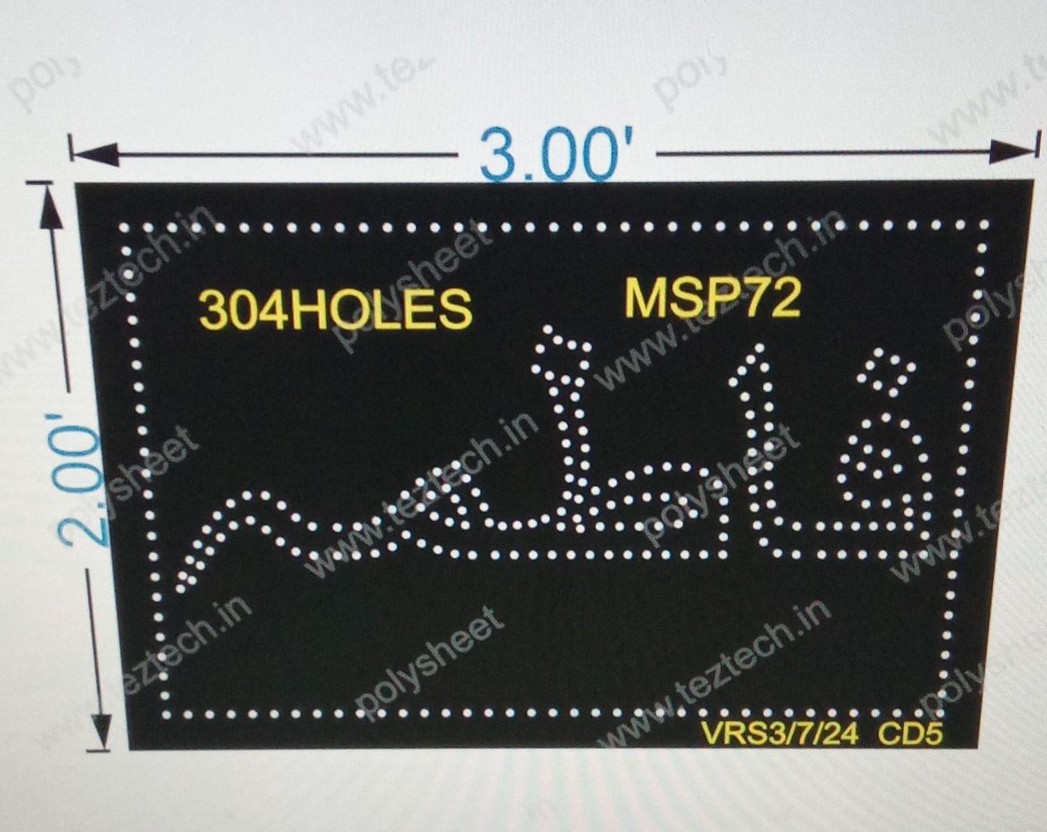 MSP72 FATIMA 2X3 FEET 304 HOLES