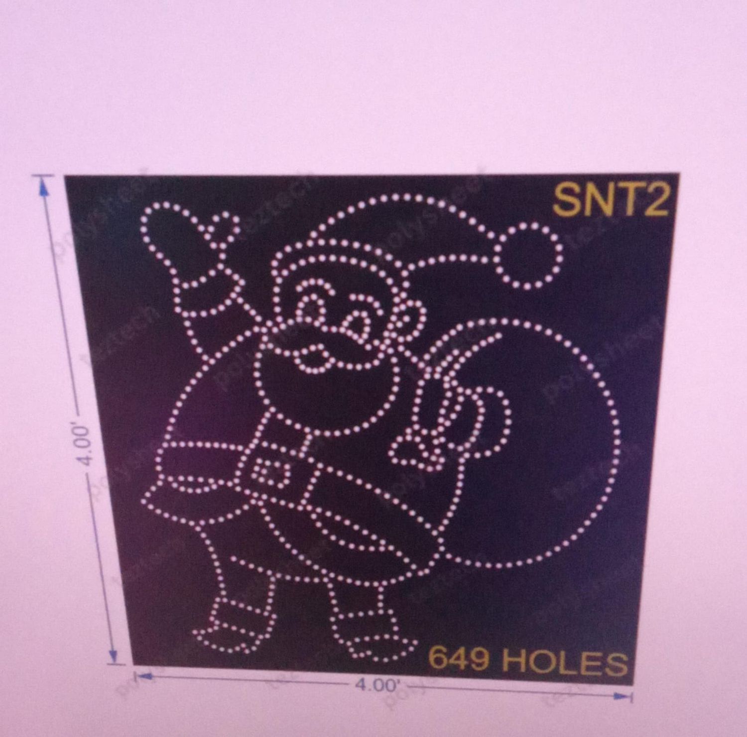 SNT2 SANTA 4X4FT 649 HOLES