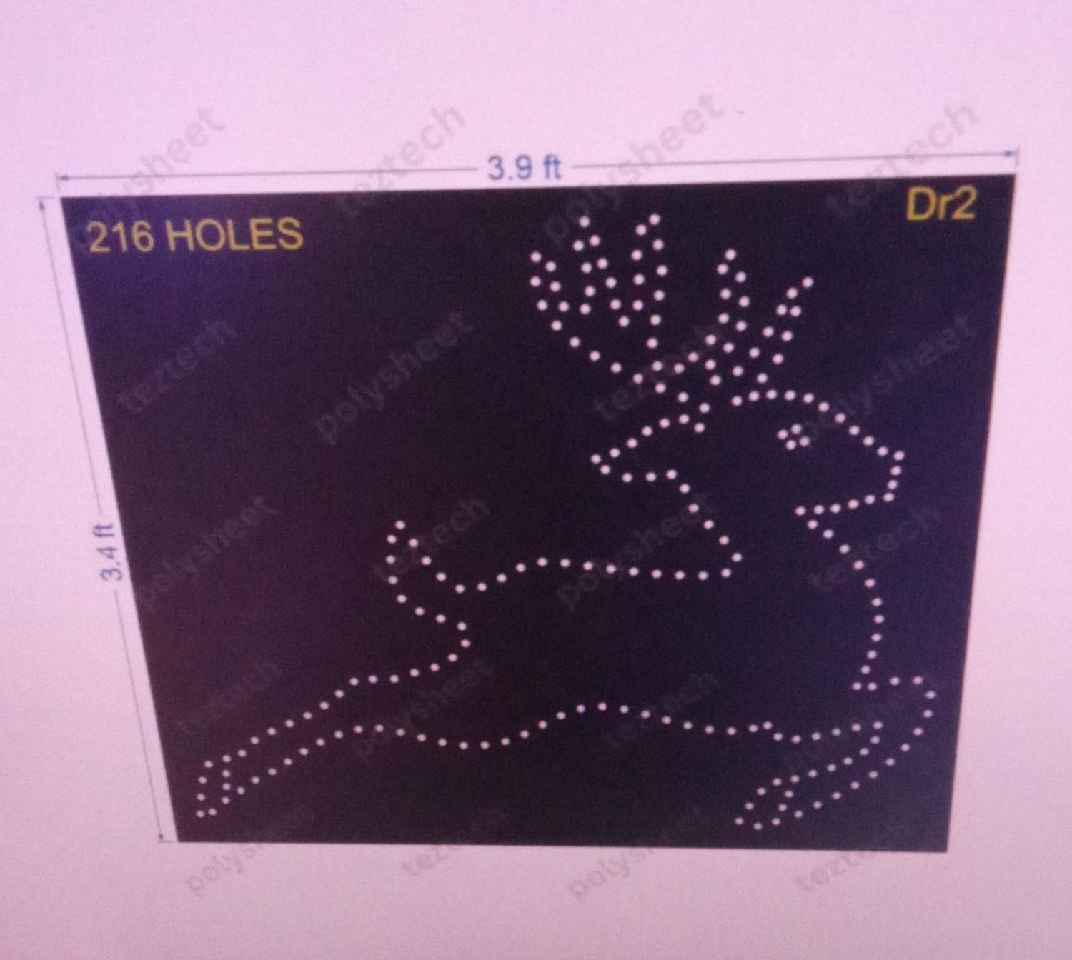 DR2  DEER  3.4X4FT 216 HOLES