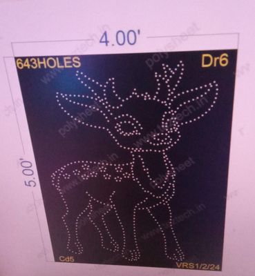 DR6 DEER 5X4 FEET 643 HOLES