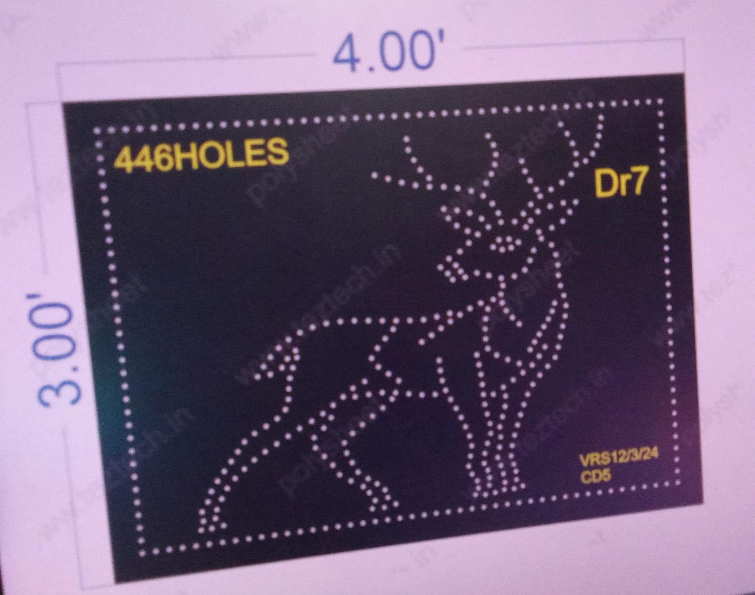DR7 DEER 3X4 FEET 446 HOLES