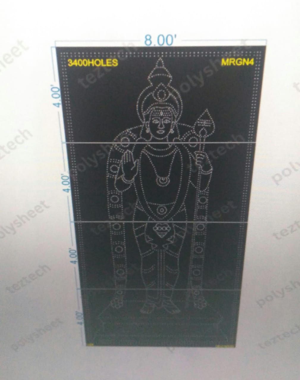 MRGN4  MURUGAN  3400HOLES 16X8FEET 4 PARTS