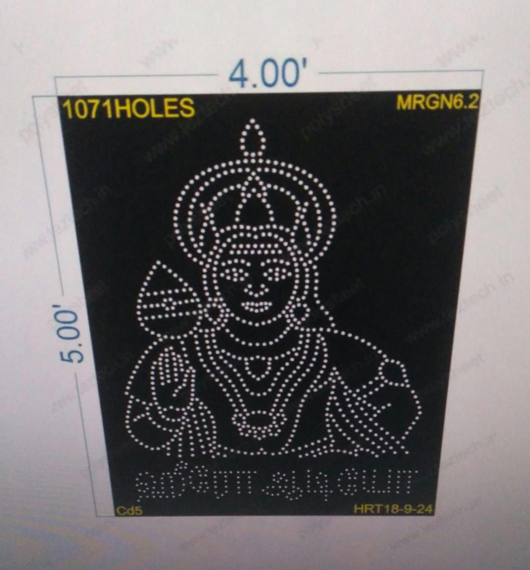 MRGN6.2  MURUGAN  4X5 FEET 1071 HOLES