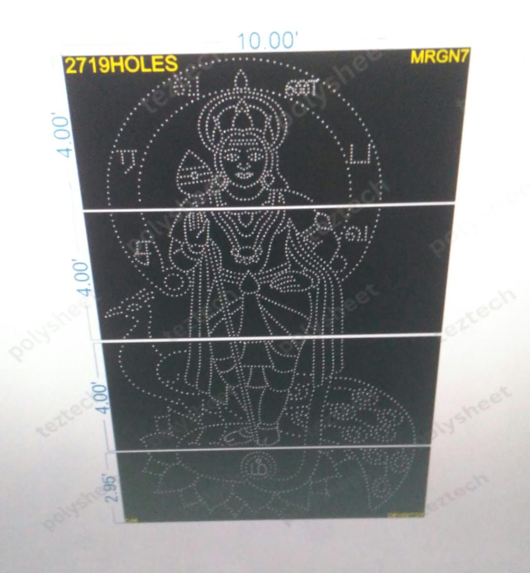 MRGN7  MURUGAN  2582HOLES 10X15FEET 4 PARTS