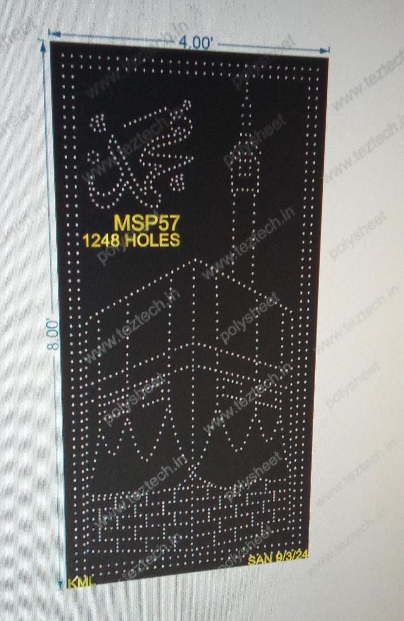 MSP57 MUSLIM PARTS 4X8 FEET 1206HOLES