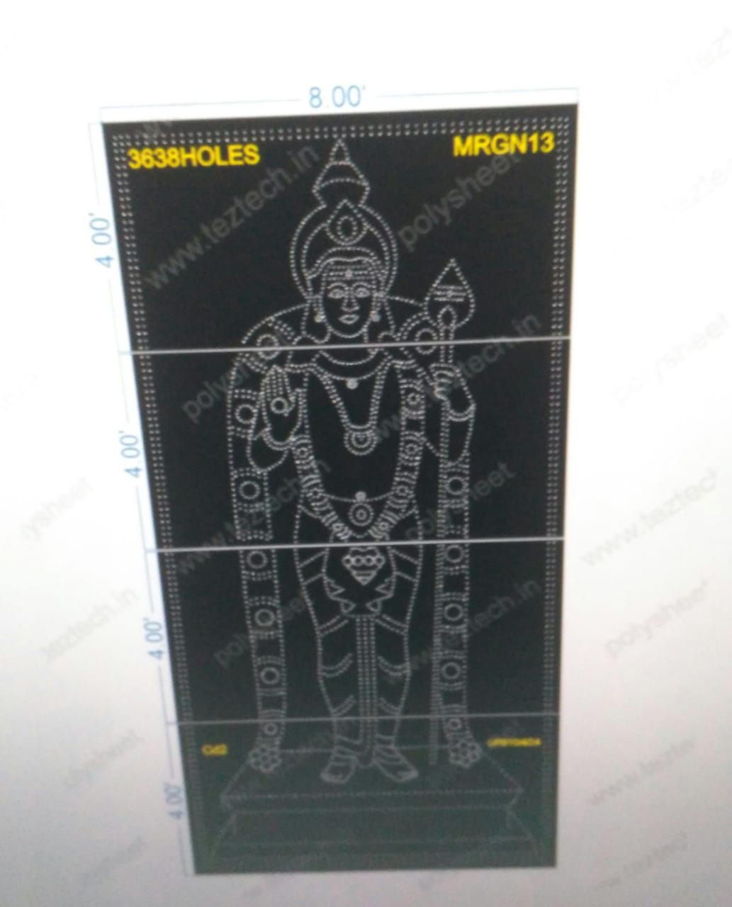 MRGN13 MURUGAN 16X8 FEET 3638 HOLES