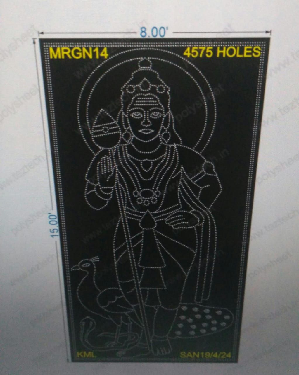 MRGN14 MURUGAN 15X8 FEET 4575 HOLES