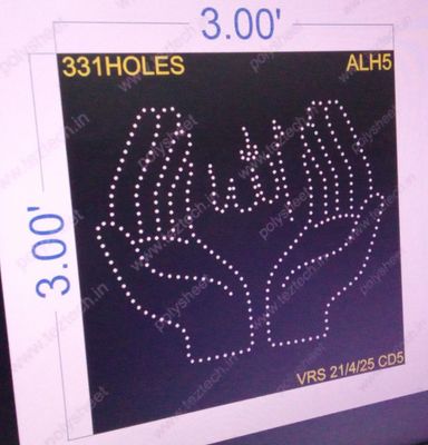ALH5  ALLAH 3X3  FEET 331 HOLES