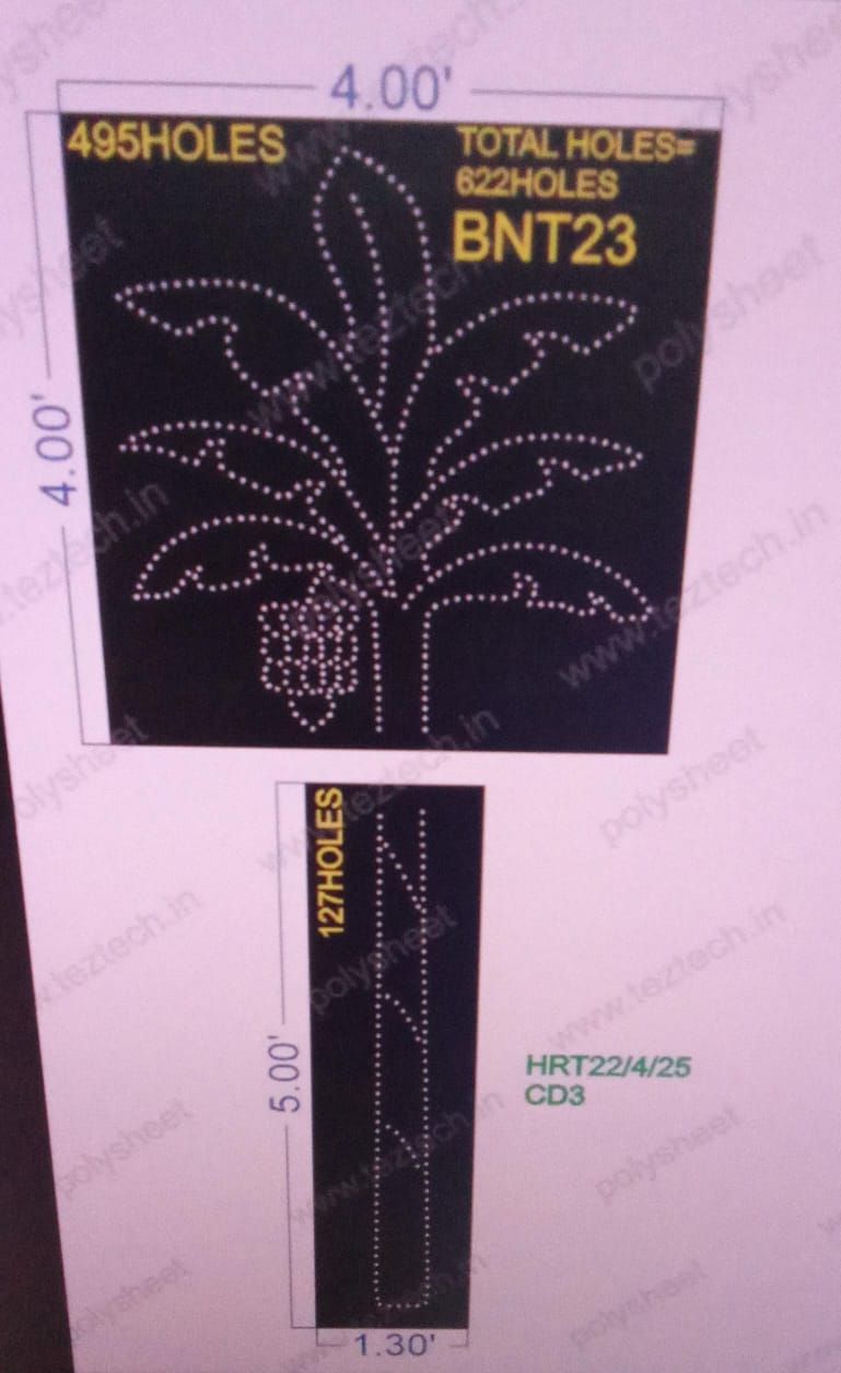 BNT23  BANANA TREE 9X4 FEET 622  HOLES (2 PART)