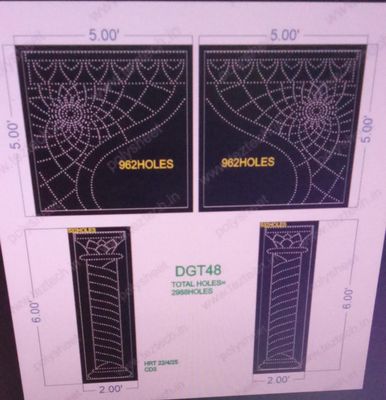 DGT48 GATE  11X10  FEET 2988  HOLES  ( 4PARTS )